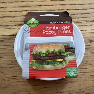 🆕 Hamburger Patty Press in White by Hometown Barbecue BBQ